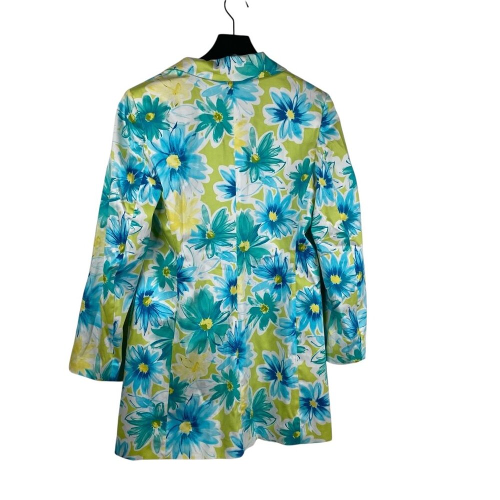 Pierre Cardin Jacket Blazer Women's Sz 8 Lightweight Floral Bright Spring NWT - Picture 2 of 16